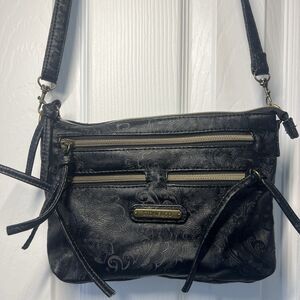 Stone & Co Black Embossed Crossbody Purse Smokey Bagger Style
